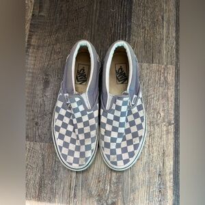 Checked slip on vans